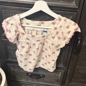 Old Navy Cream and Pink Kids Top